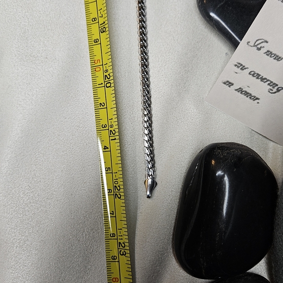 Silver Scalloped Herringbone Chain - Picture 10 of 10